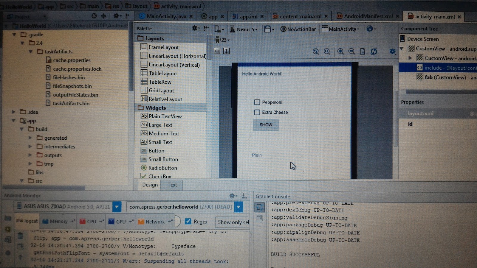 android studio hello world app 2016 android studio hello world app 2016