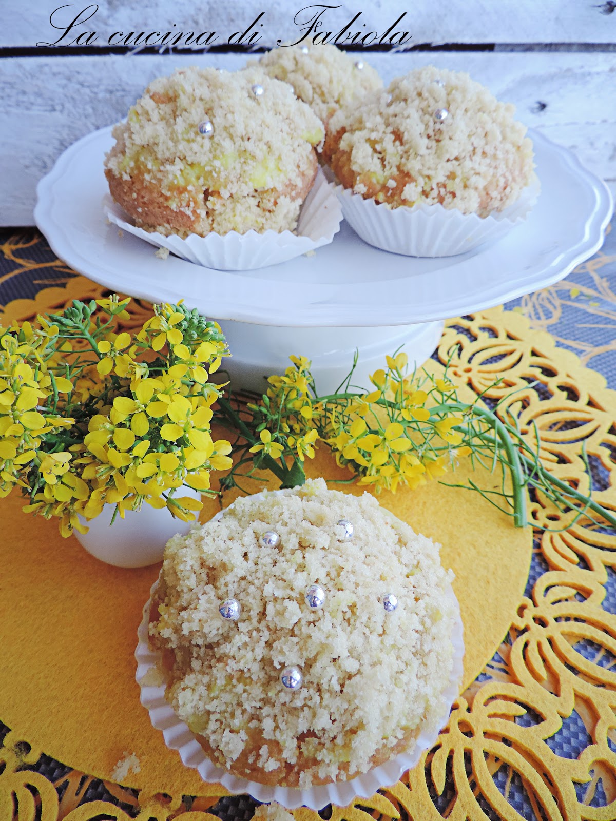 Muffin mimosa con crema senza uova La cucina di Fabiola
