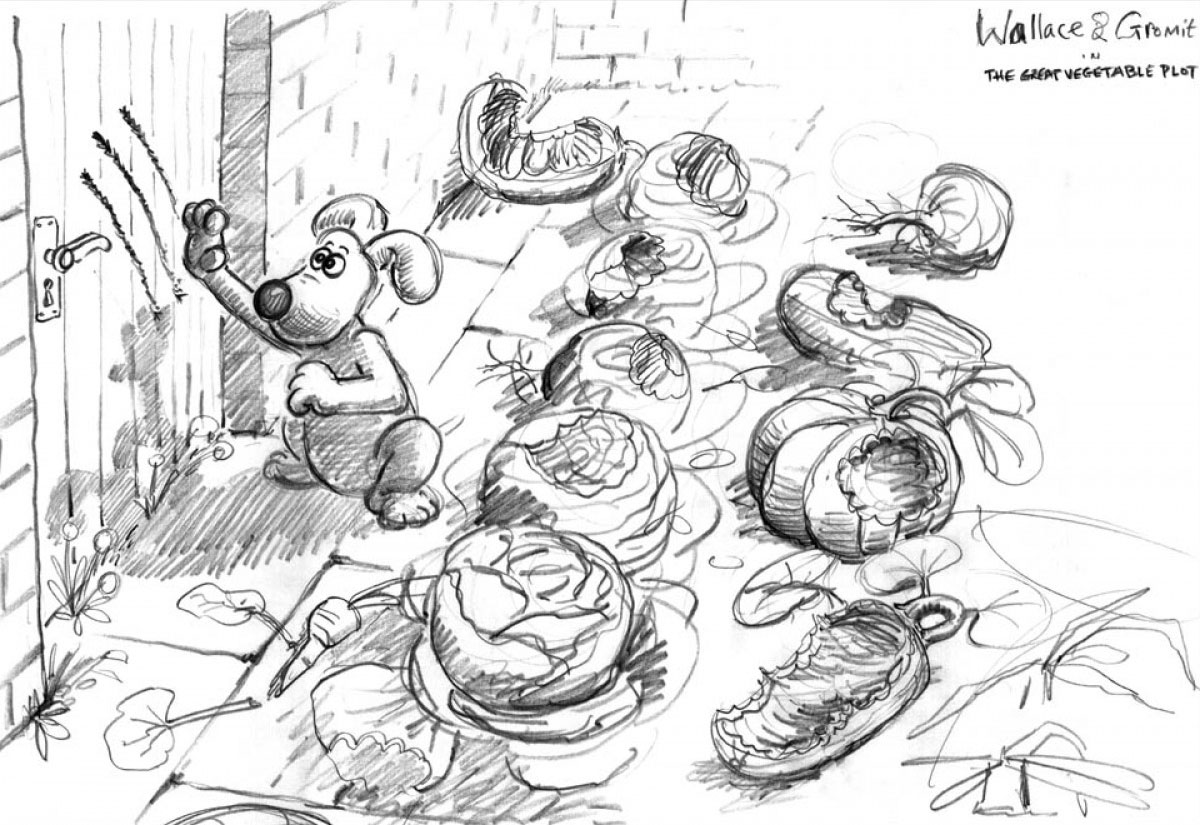 wallace and gromit were rabbit coloring pages - photo #10