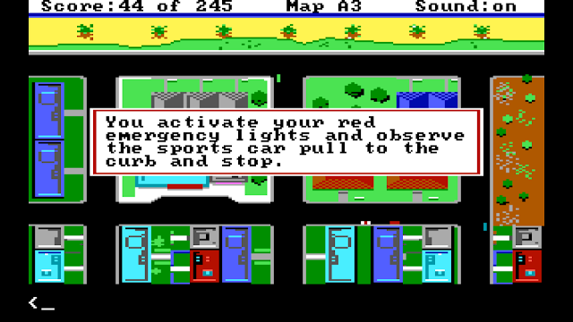 Screenshot from Police Quest 1 EGA