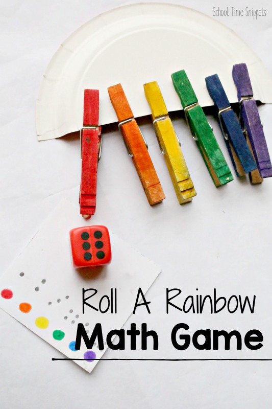 rainbow preschool theme numbers game