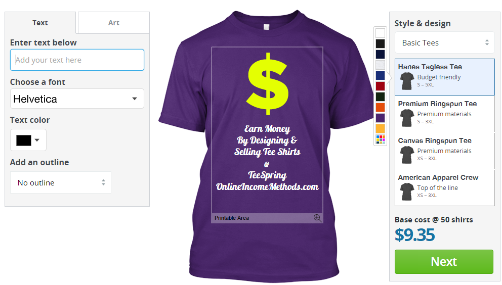 How To Earn Money With TeeSpring By Selling Custom Designed T Shirts