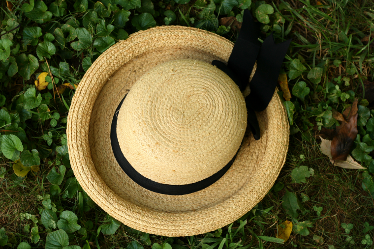 thrifted straw hat thrifted straw hat