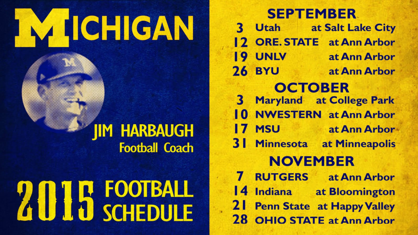 2015 Michigan Football Schedule