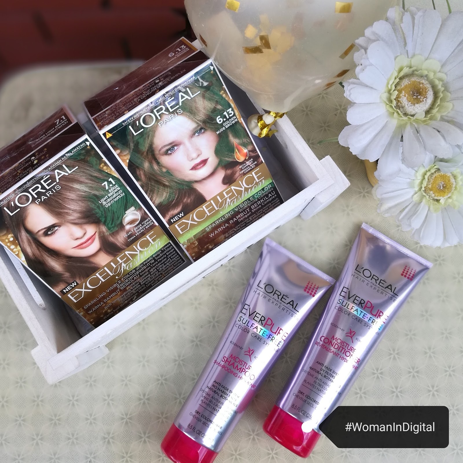 Woman In Digital Valentine's Day Hair Color and Style with L'Oreal Paris Excellence Ash Brown