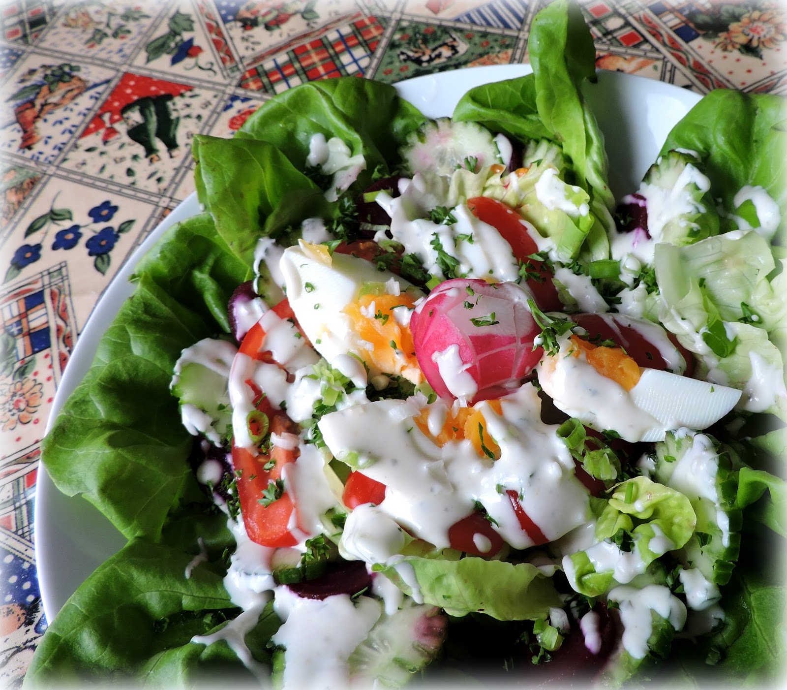 Buttermilk Dressed Rose Salad Bowl The English Kitchen