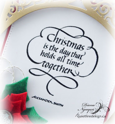 Diana Nguyen, Christmas is the day, Quietfire Design, Christmas, Spellbinders, bliss pockets