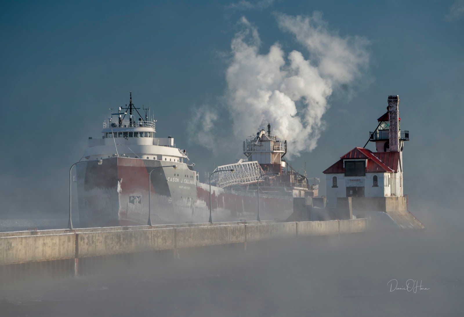 Duluth Harbor Cam: Winter Shipping - Cason J Callaway