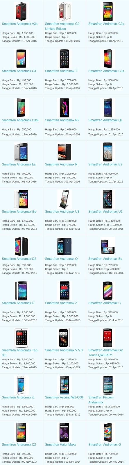 Daftar Harga Hp Terbaru Smartfren Mei 2016 Daftar Harga Hp Terbaru Smartfren Mei 2016