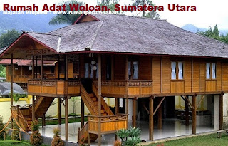 Desain Bentuk Rumah Adat Woloan dan Penjelasannya, rumah adat sumatera utara