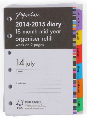 Paperchase - Filofax Style Organiser - A5 - Insert / Refill - Budget  Planner