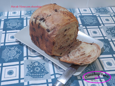 Pan de Viena con chocolate en panificadora