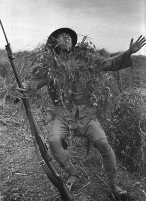 WW2 Chinese soldier shot by Japanese ambush
