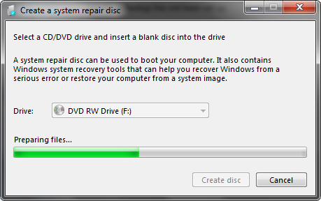 Cara Membuat CD System Repair di Windows 7