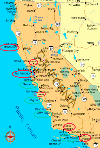 Decalage Horaire Entre Paris Et San Francisco LA PIVOINE GOURMANDE: Road trip en Californie - 1 (parcours, détails