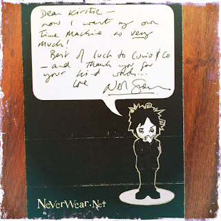 Neil Gaiman card to Curio & Co. - Gadabout TM-1050 time machine user manual - Curio and Co. Curio & Co. www.curioandco.com - by Cesare Asaro and Kirstie Shepherd 