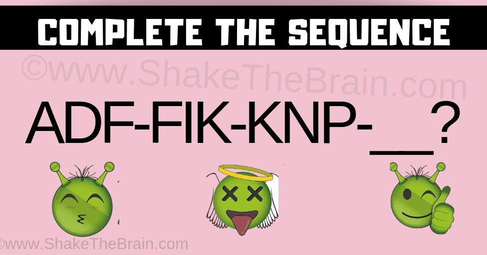 Sequence Completion Puzzle with Answer