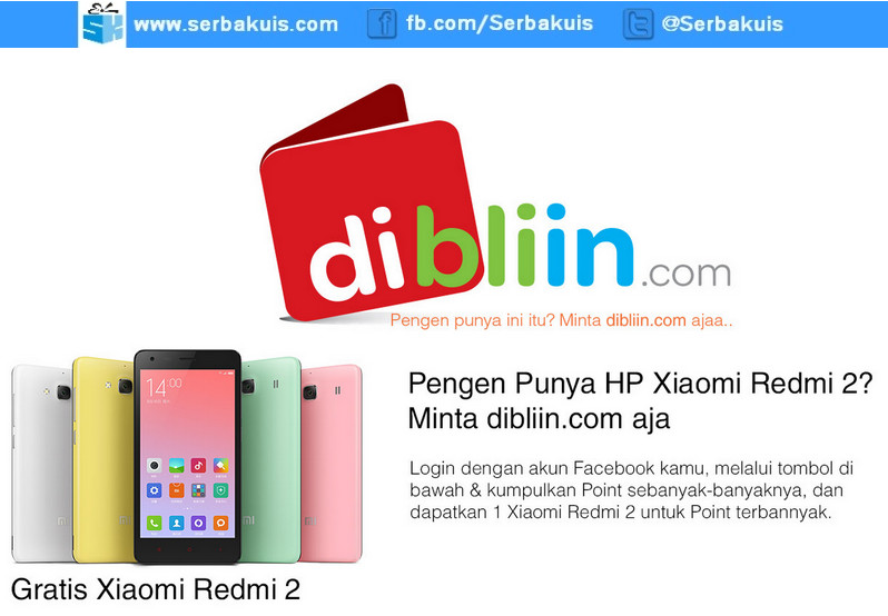 Kontes Poin Dibliin Berhadiah Xiaomi Redmi 2 Gratis