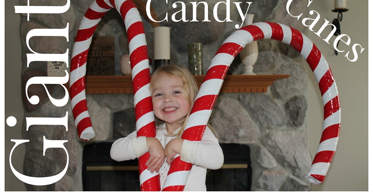 How to Make Giant Candy Cane Decorations ~ Simple Suburban ...