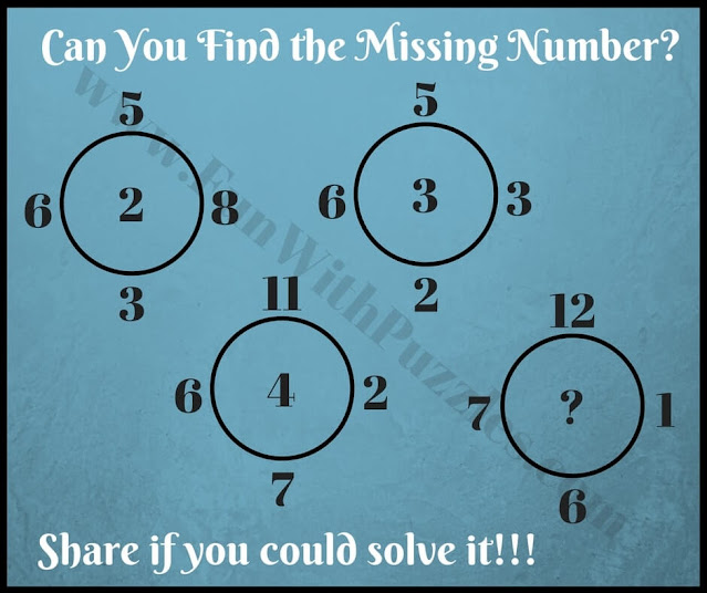 Simple Math Circle Number Puzzle Brain teaser