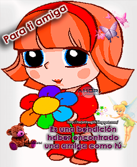 Tarjetitas en Gifs PARA TI AMIGA