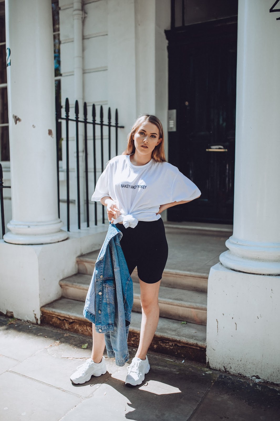 t shirt dress with cycling shorts