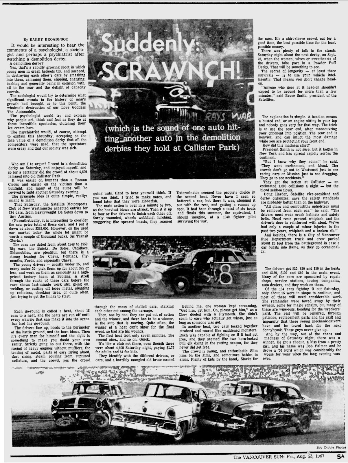 racin' thru the raindrops 1967 demolition derby