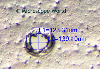 microscope image of plastic film