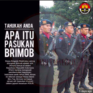Brimob: Pasukan paramiliter Polri yang low profile