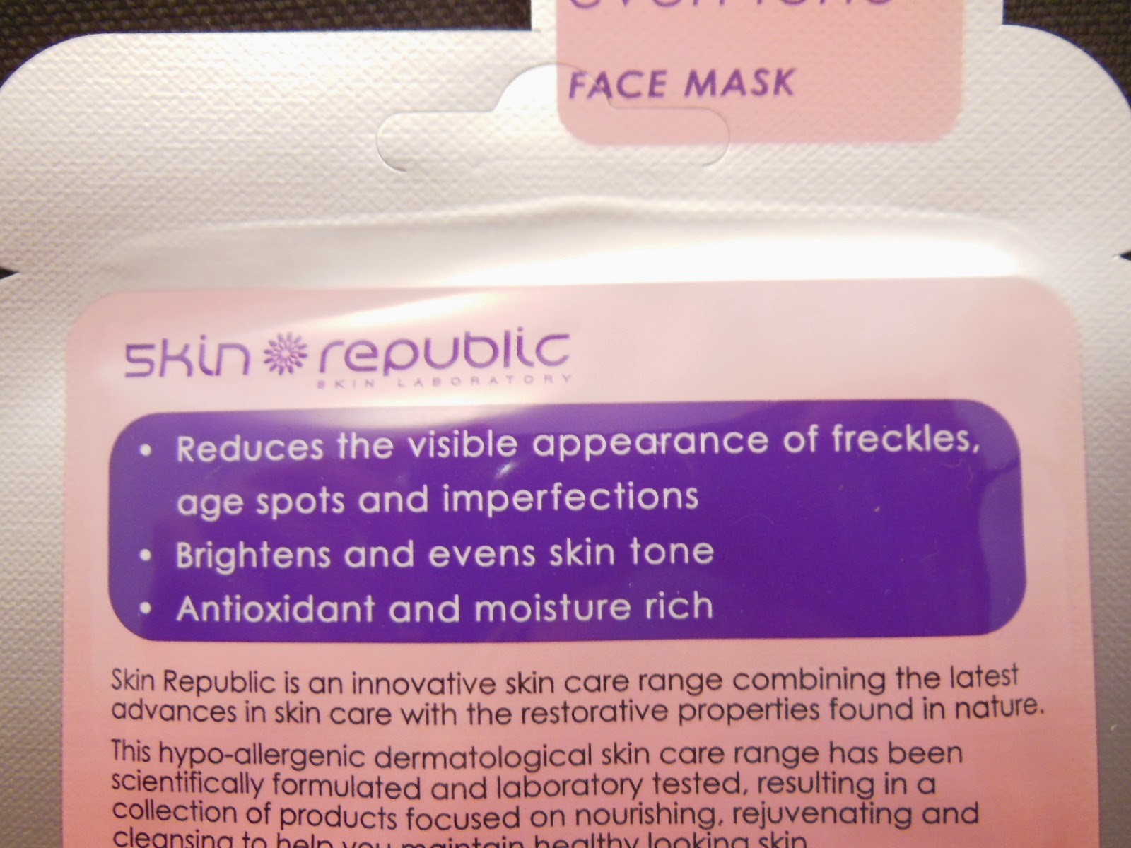 PRODUCT REVIEW SKIN REPUBLIC BRIGHTENING VITAMIN C FACE MASK SHEET
