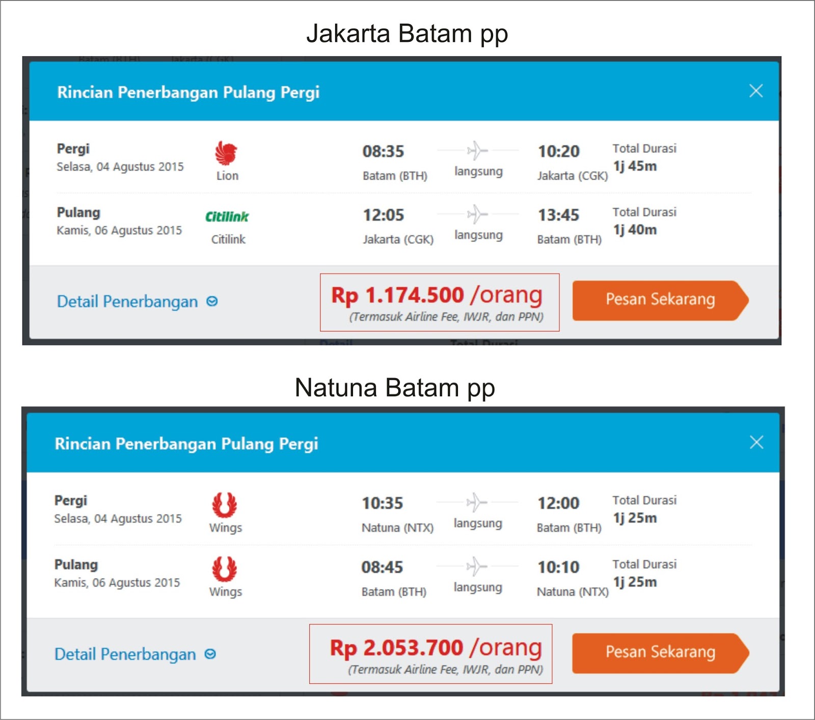 Harga Tiket Kapal Laut Dari Merak Ke Batam Kupang Menggunakan