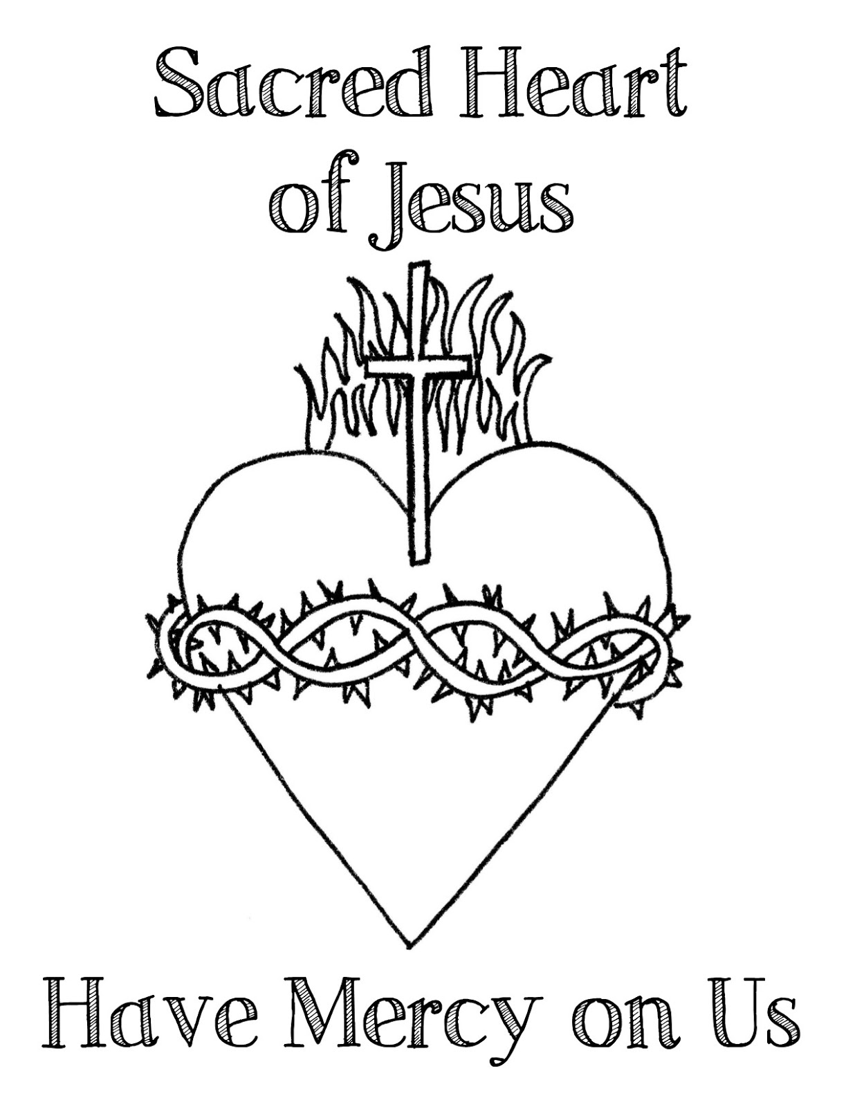 sacred heart coloring pages - photo #3