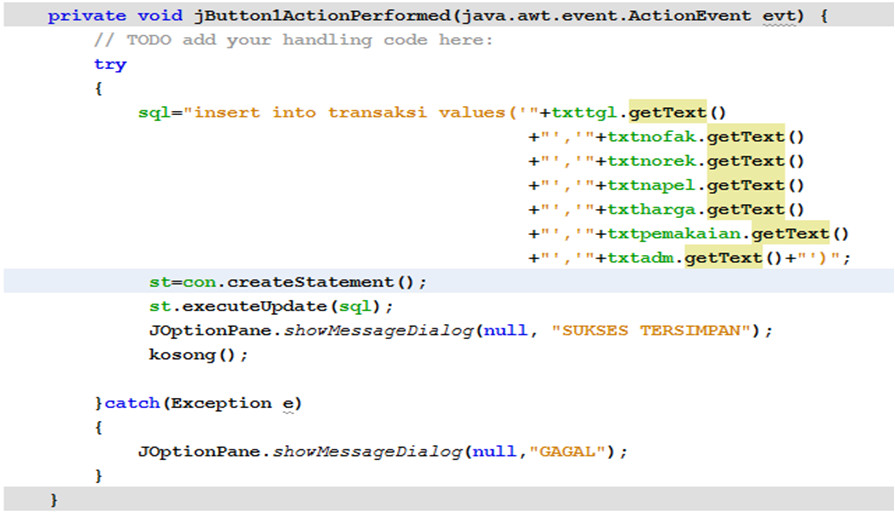 Contoh Program JAVA Netbeans Aplikasi Transaksi PLN Lanjutan - JAVA ...