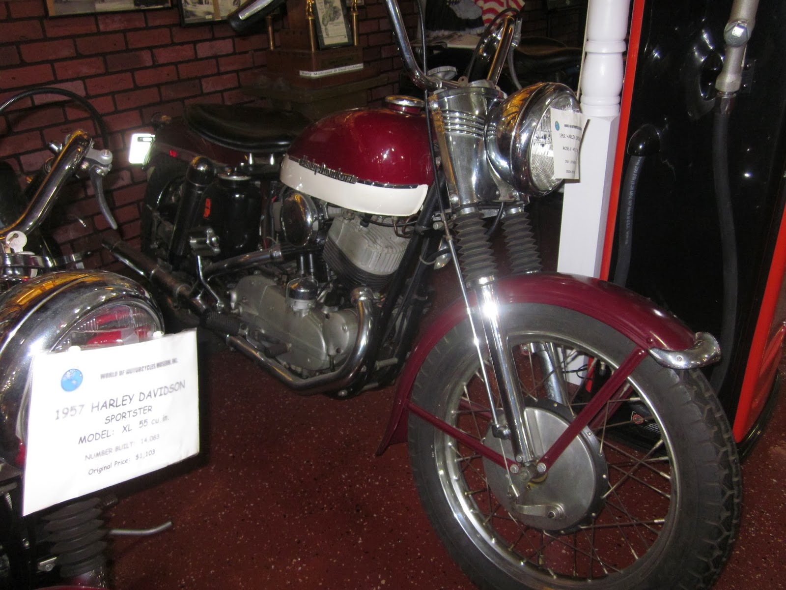 OldMotoDude 1952 Harley Davidson Model K on display at the World of