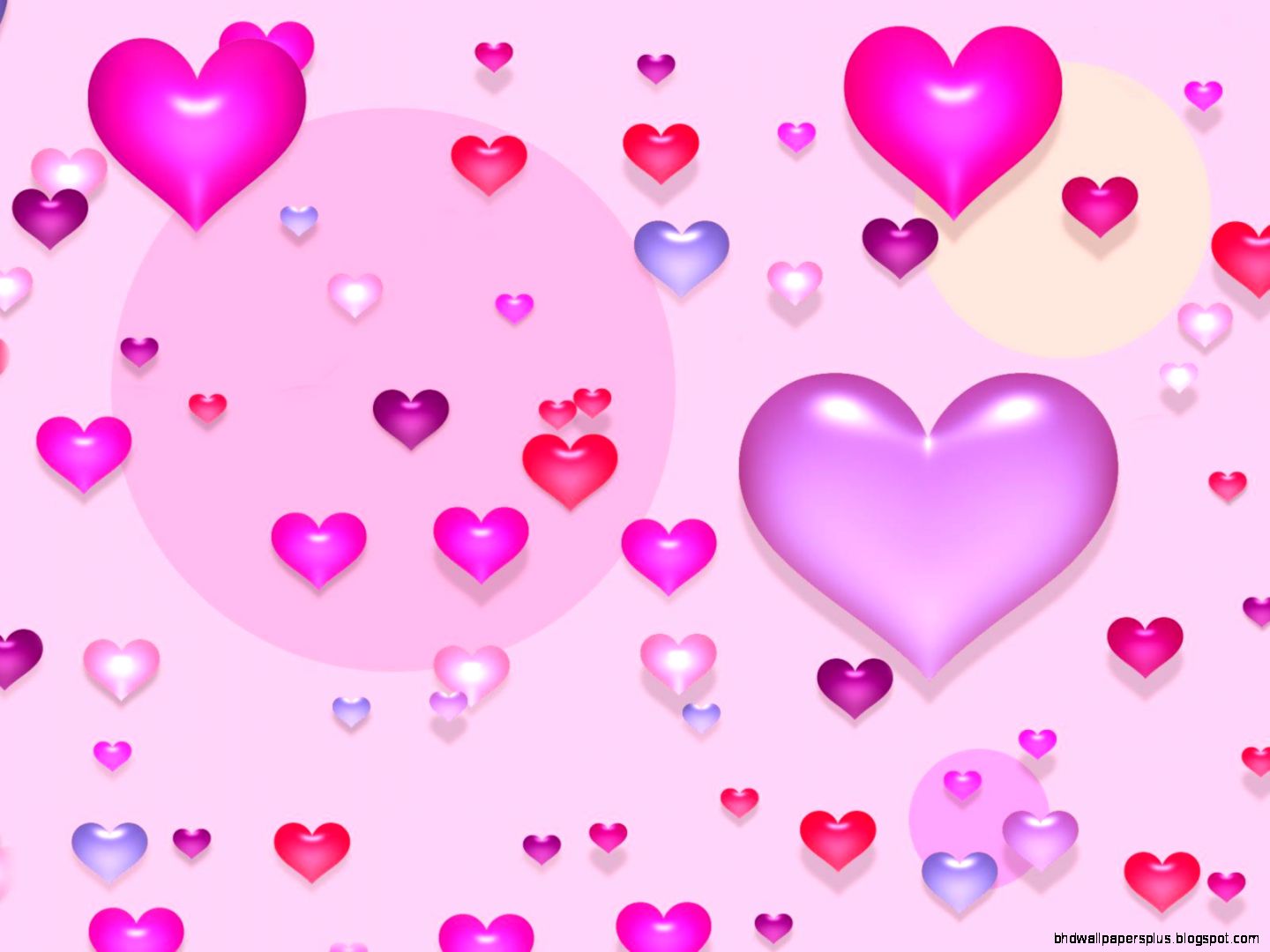 Purple Valentine Hearts Wallpaper