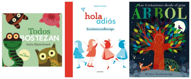 Librso infaniles: todos bostezan, hola adiós, las 4 estaciones gran árbol