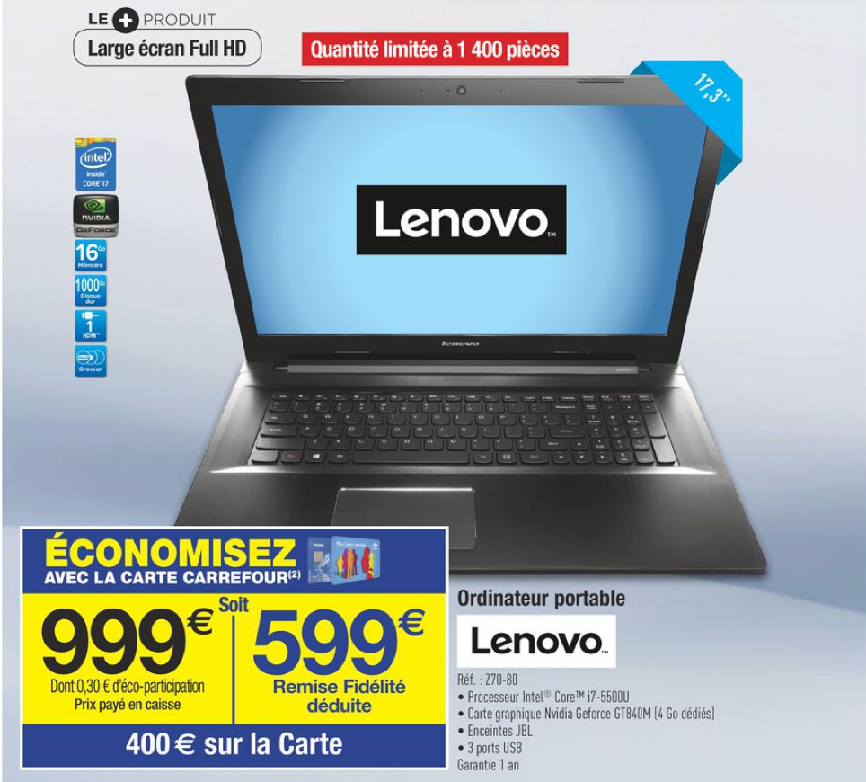 Chen Gai France ) pc portable carrefour