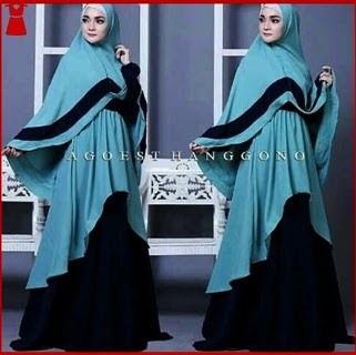 Baju Setelan Hijab Muslimah Hanggono Kombi Warna Bj77777