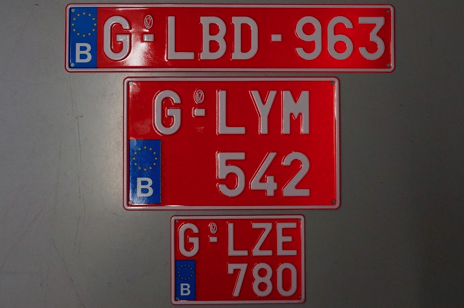 Belgian Licence Plates New G licence plates for tractors // Nouvelles