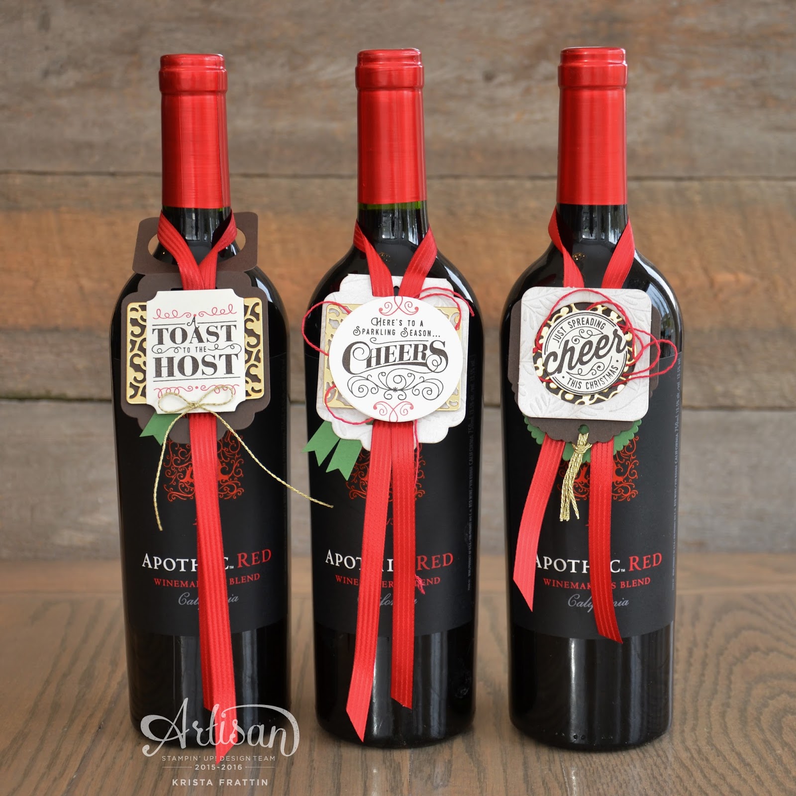 Stampin' Dolce WINE BOTTLE TAGS ARTISAN DESIGN TEAM BLOG HOP