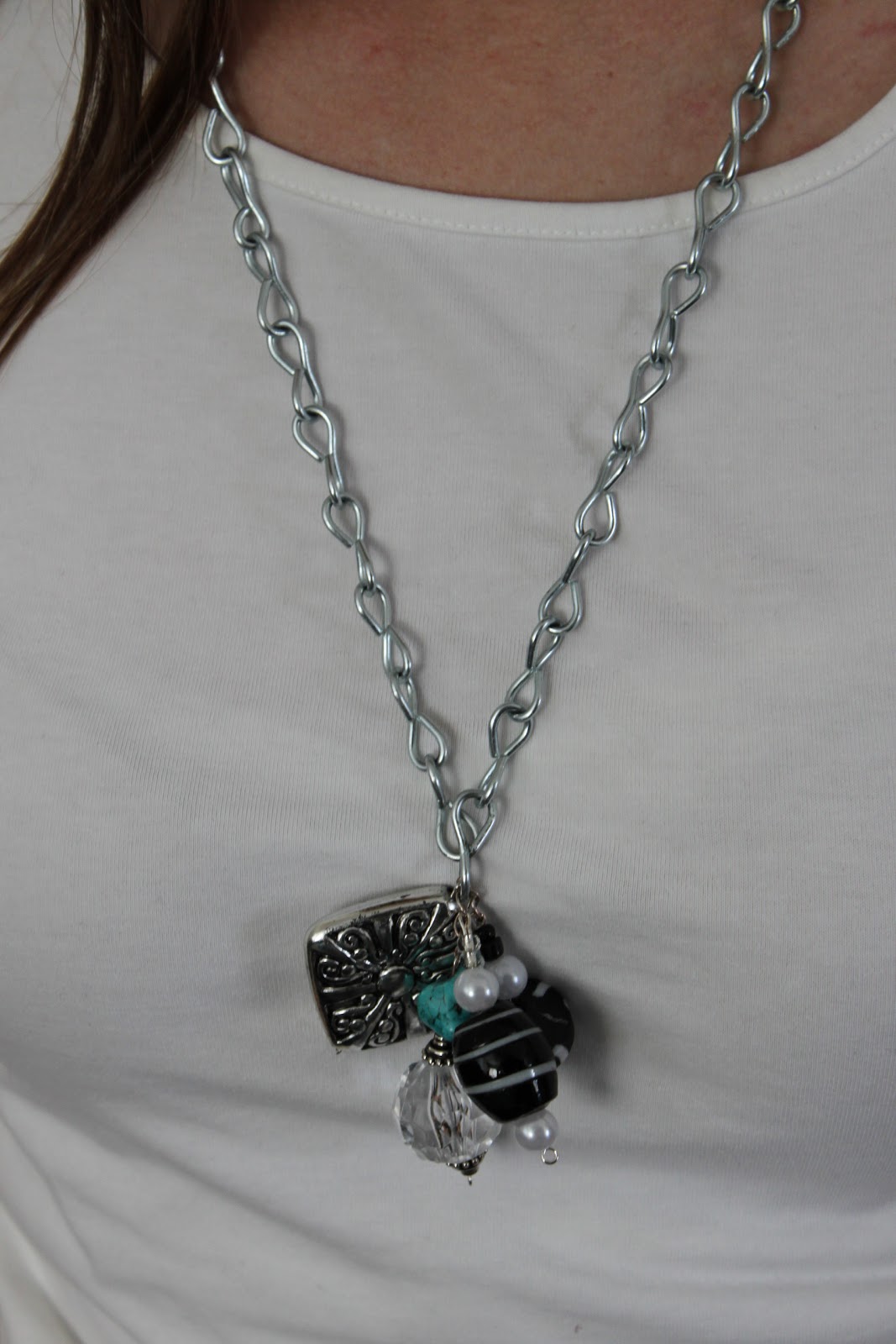 KP Designs Casual Chain Necklace with Charm Attachments.