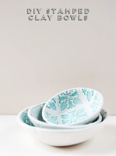 Diy Stamped Clay Bowls