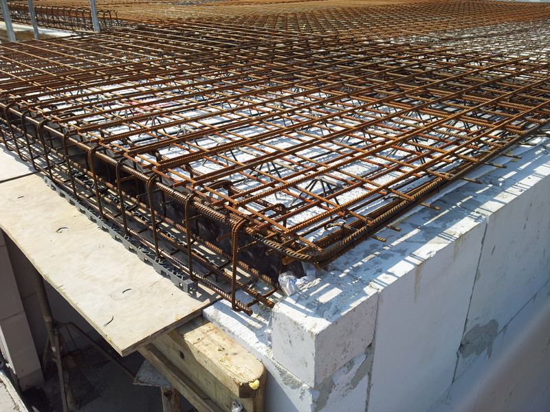 Bautagebuch - Familie Fiedler: Setzen der Bewehrung für Decke Erdgeschoss