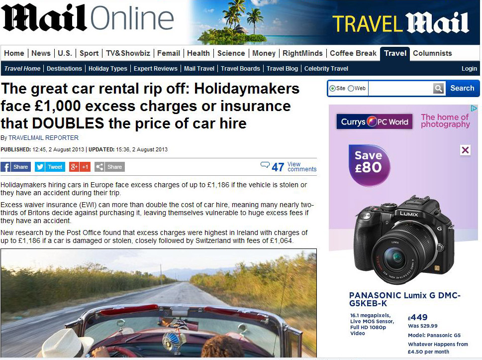 Car Hire Excess Waiver Insurance + New research by the