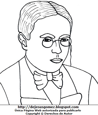 Abraham Valdelomar Imagen de Abraham Valdelomar para colorear pintar e imprimir. Dibujo de Abraham Valdelomar hecho por Jesus Gómez