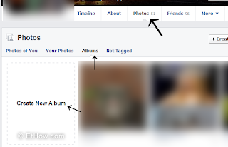 How to create new shared album on facebook