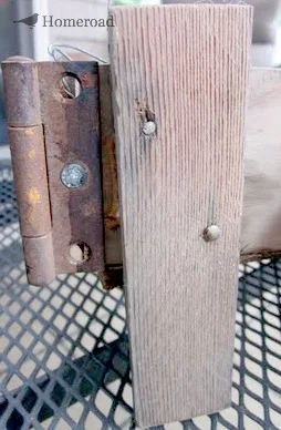 wooden piece with hinge
