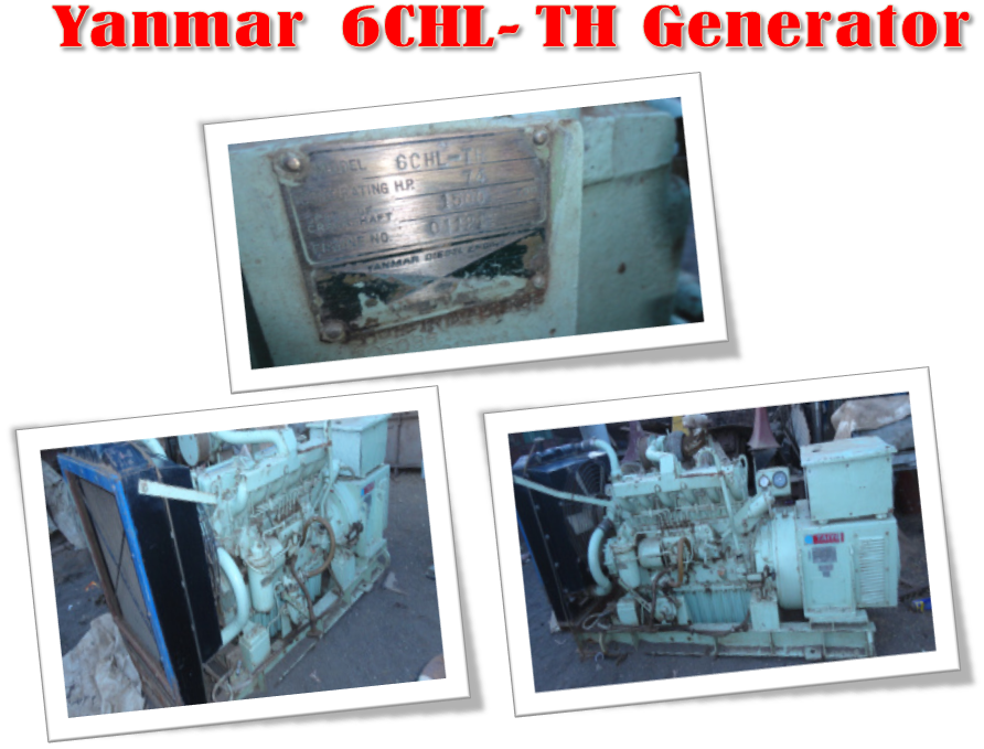 Used Marine Generator for Sale Yanmar 6CHL TH Ship Machinery Used
