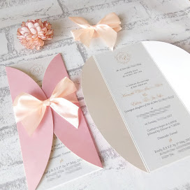 Wedding Card Malaysia Crafty Farms Handmade Sweet Peachy Pink