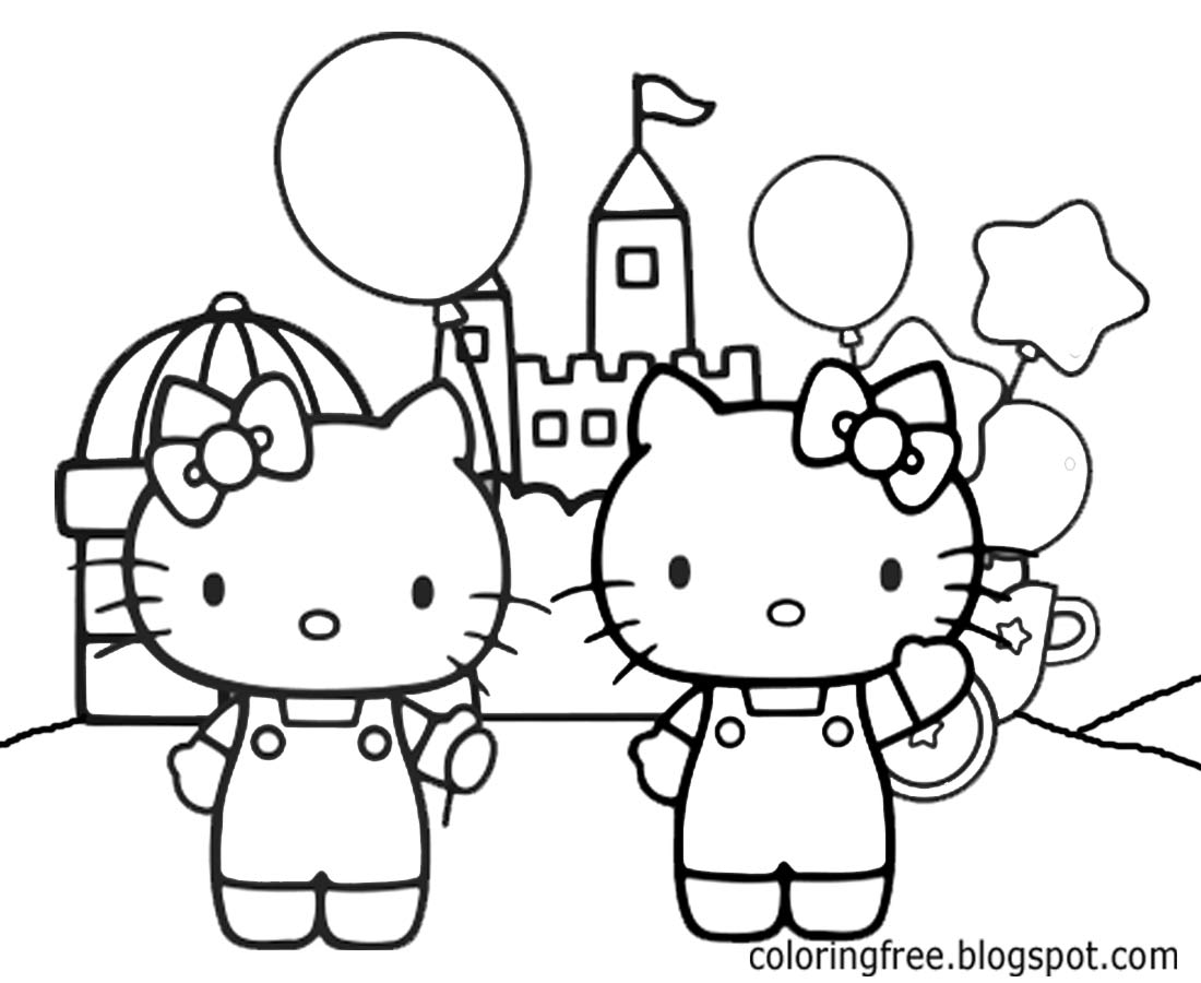 LETS COLORING BOOK: Hello Kitty Coloring Sheets Free Cute ...